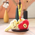 ▶1Pcs Cartoon Cute Love Key Bag Pendant Plush Toys Cute Lovely Stuffed Doll Key Chain Birthyday Gift For Girl Boy Zpaxo A1