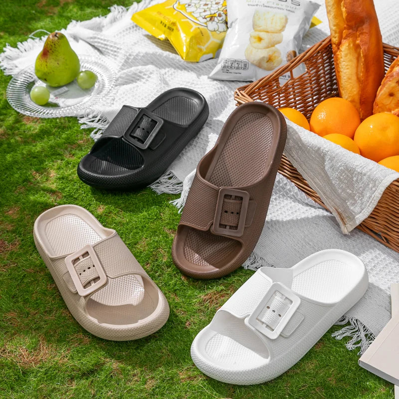 Women's Thick Sole Flip Flops Summer Outdoor Sandals Lightweight EVA