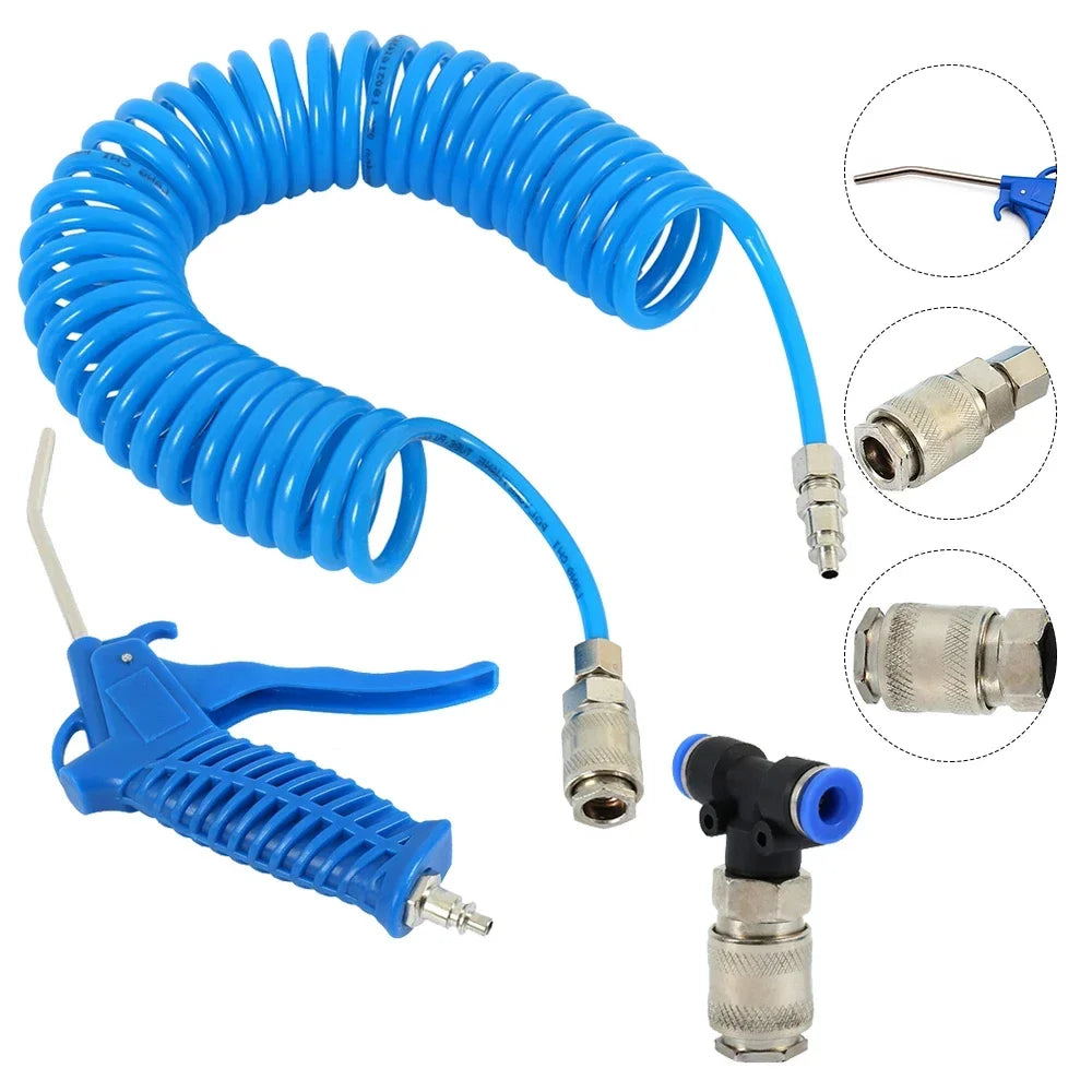 Air Duster Blow Gun Set Pneumatic Combination Dust Blowing Gun Kit Plastic Air Pipe Portable Dust Removal Tool Clean Equipment Zpaxo