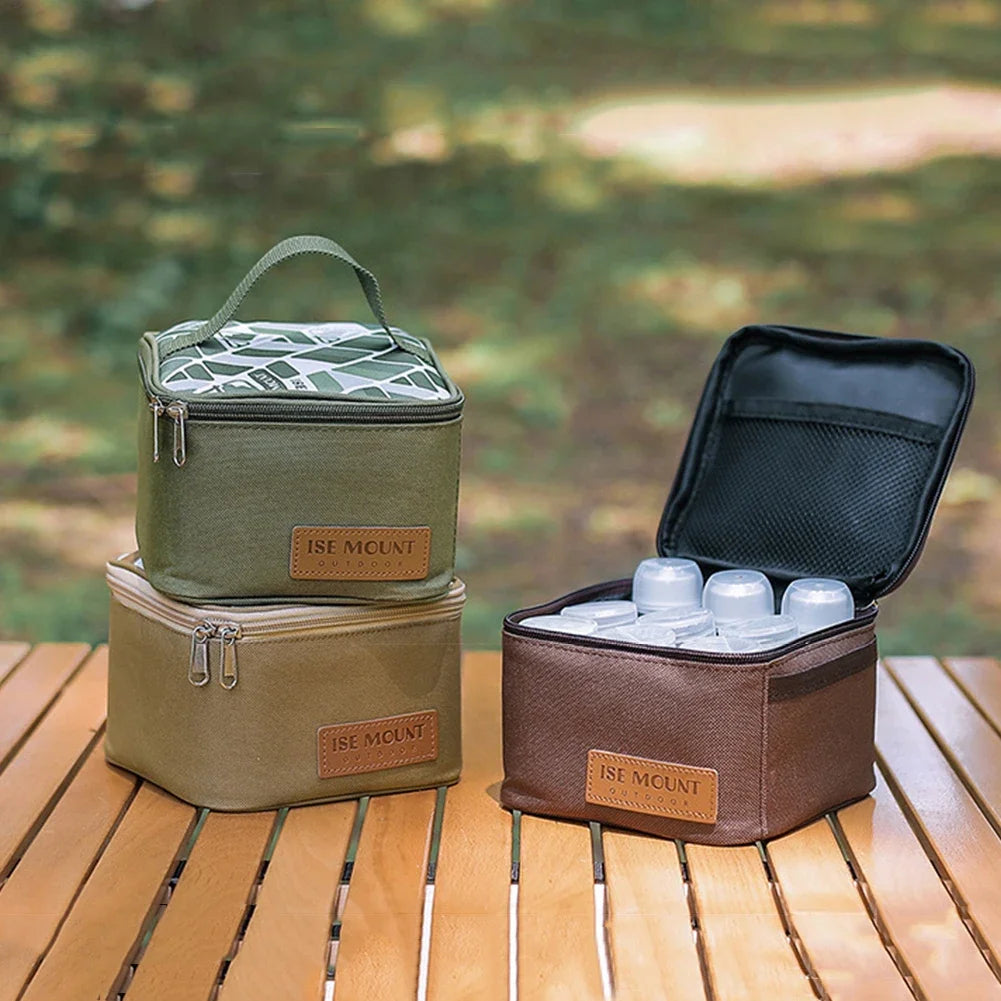 Seasoning Bottle Set Storage Bag Portable Camping Seasoning Dispenser Set Condiment Jars Organizer Outdoor Barbecue Utensils Zpaxo