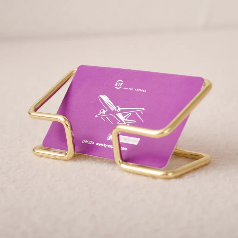 Metal Business Card Holder for Desktop – Stylish Office Organizer Business Card Holder Zpaxo