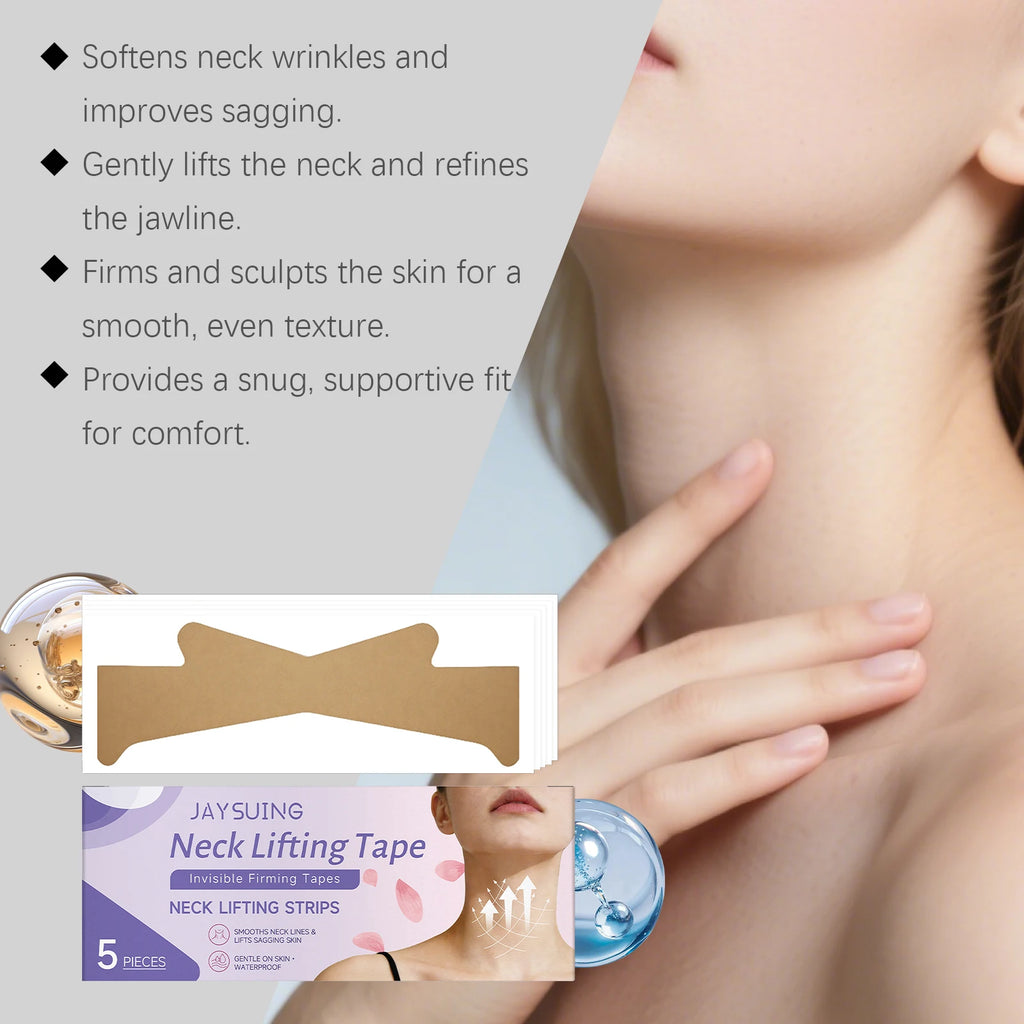 Jaysuing Collagen Neck Mask – Firming Anti-Wrinkle Patches 5pc Neck Firming Mask Zpaxo