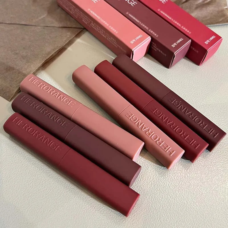 Dried Rose Matte Lipstick Waterproof Nude Pink Not Fading Sexy Red