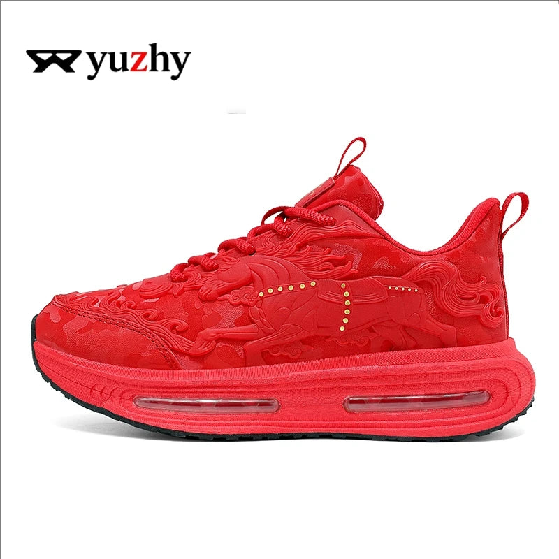 Men's Casual Sneakers Luxury Trainer Shoes Breathable Race Running