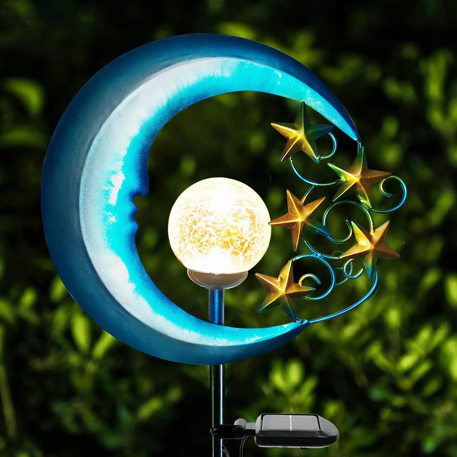 Blue Moon Solar Lighs Outdoor Powered Landscape Light Stars Ramadan Zpaxo