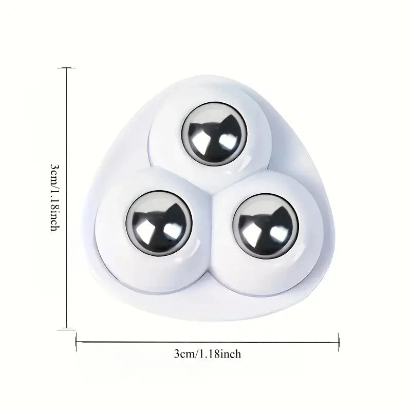 360° Swivel Caster Wheels w/SS Bearings, Heavy-Duty White Plastic for Chair, Smooth-Rolling, Tool-Free Mounting Zpaxo