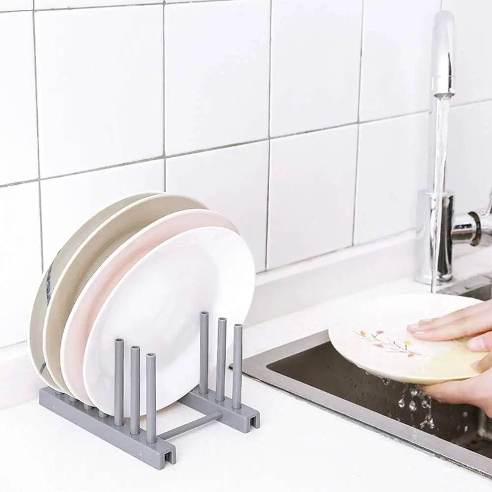 2-Pack Plate Rack Organizer – Cabinet Stand for Plates & Bakeware