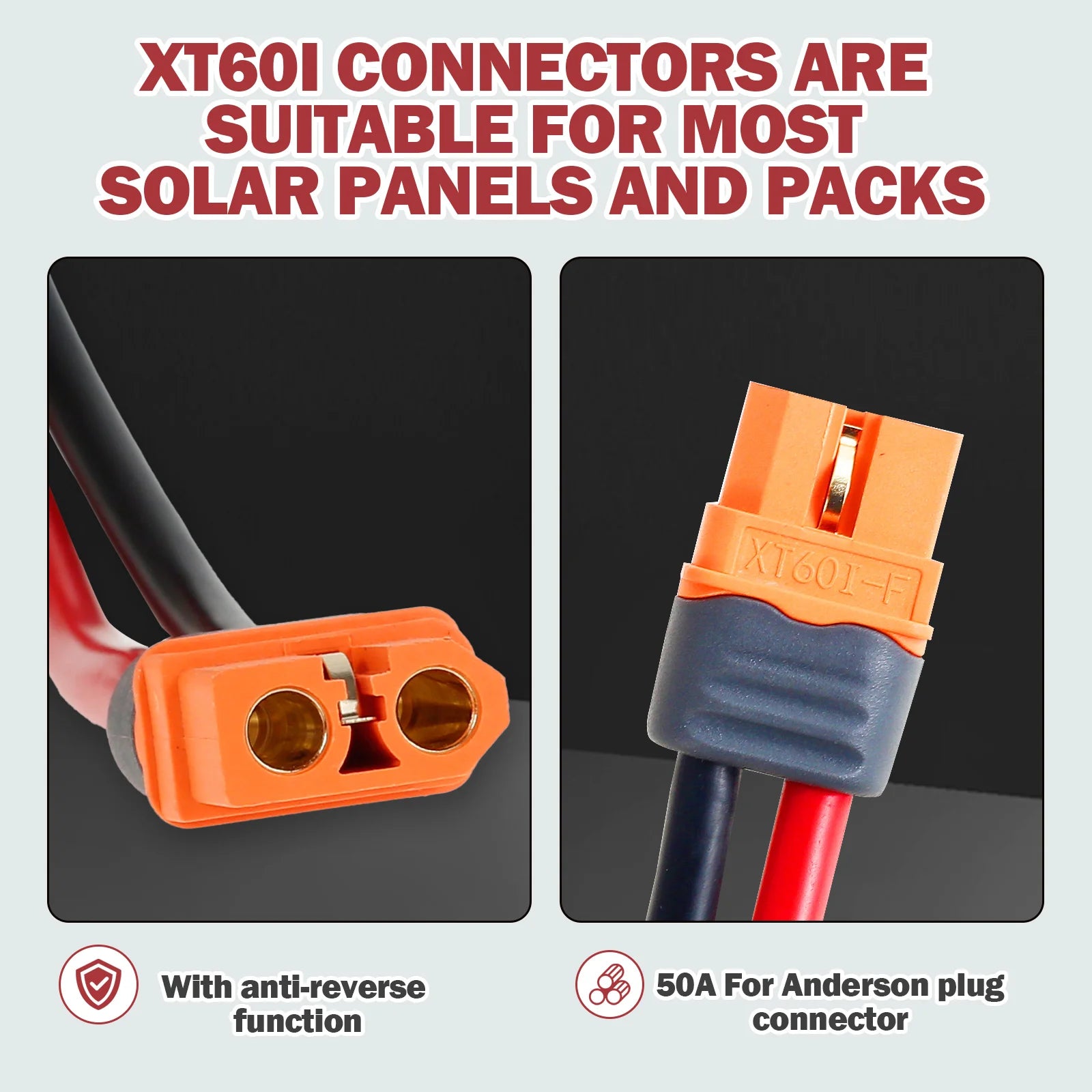 XT60 Charge Extension Cable for Solar Electric Vehicle Convenient XT60i to O Ring Terminal Cable Versatile Safe Connecting Line Zpaxo
