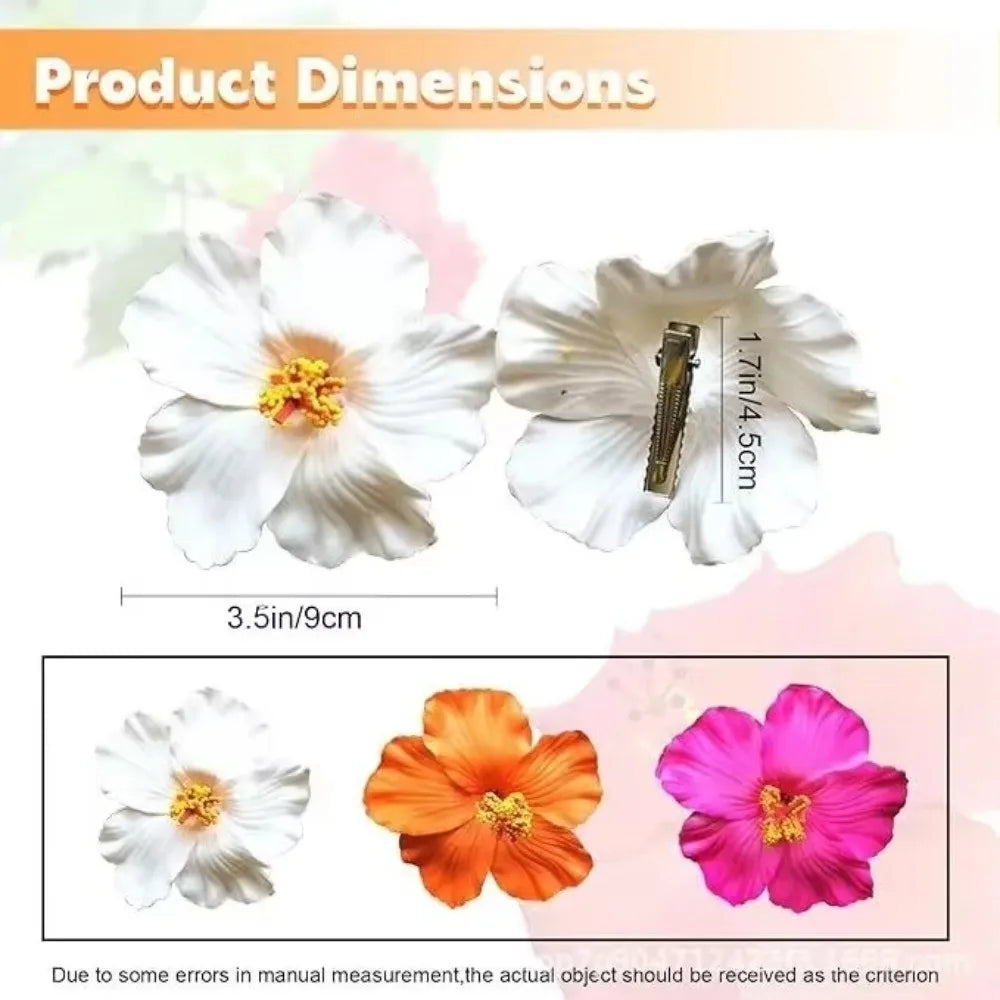 Egg Flower Hawaiian Flower Hair Clips Bohemian Flower Romantic Hair Barrettes Headdress Decorative Head Side Clip Zpaxo