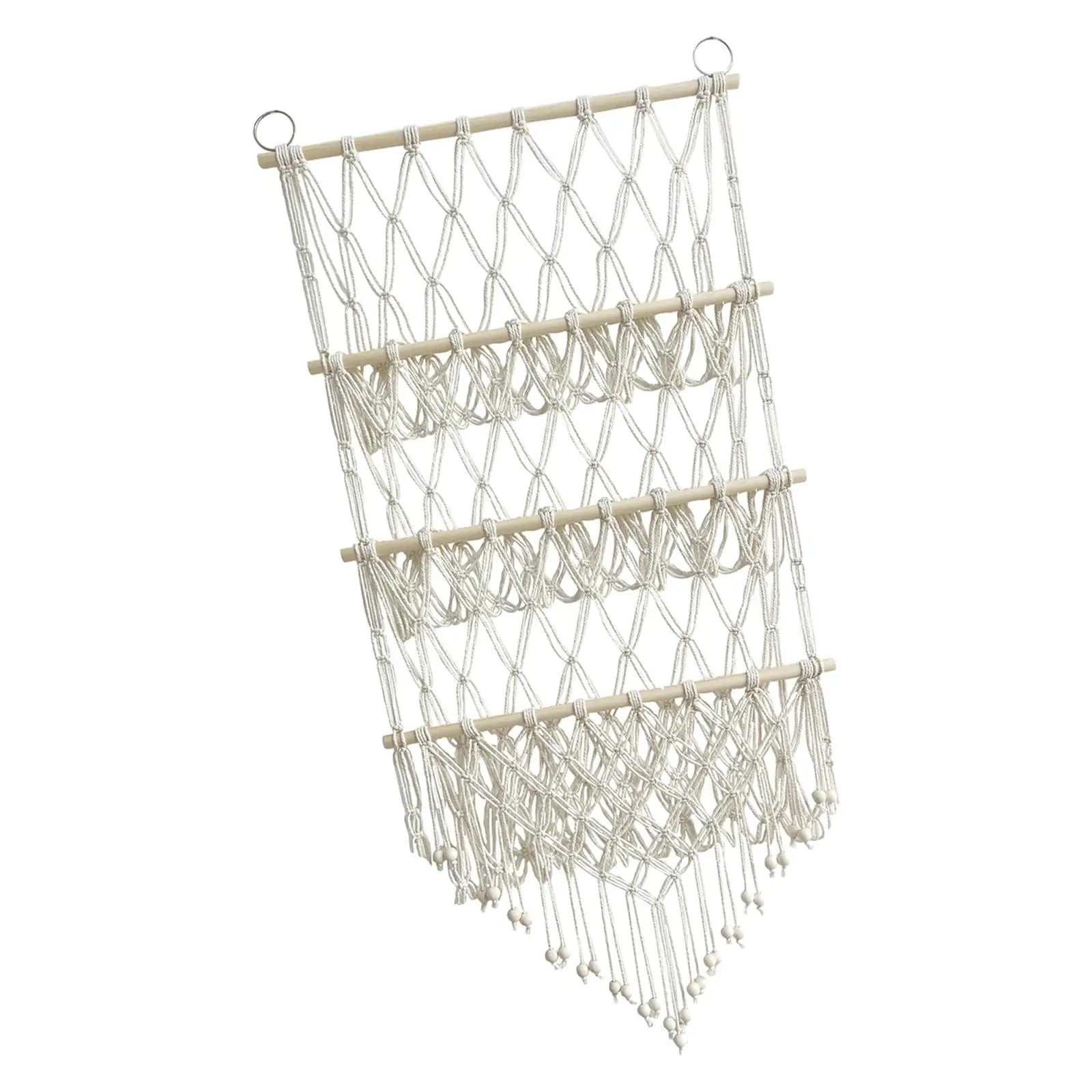 Stuffed Animals Storage Hammock with Tassels Macrame Organizing Plush Toy Organizer Handwoven for Home Decor Nursery Playroom Zpaxo style A
