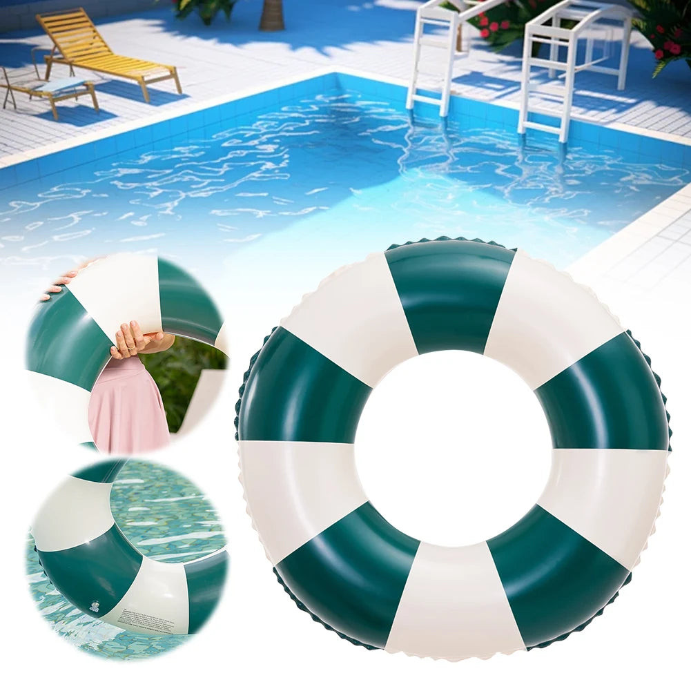 Inflatable Swim Ring Pool Floating Rings Leakproof Blow Up Tube Water