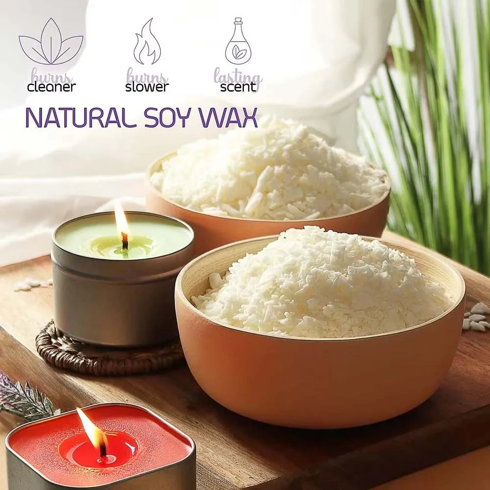 300g Soy Candle Making Kit – DIY Wax, Wicks & Stickers Candle Making Kit Zpaxo