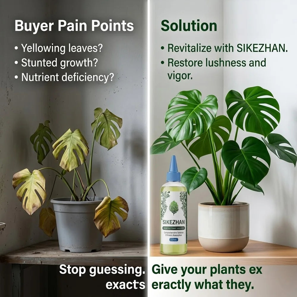 SIKEZHAN 110ml Plant Nutrient Solution Liquid Fertilizer for Soil & Hydroponics Rapid Root Growth Booster Indoor Plant Food Zpaxo