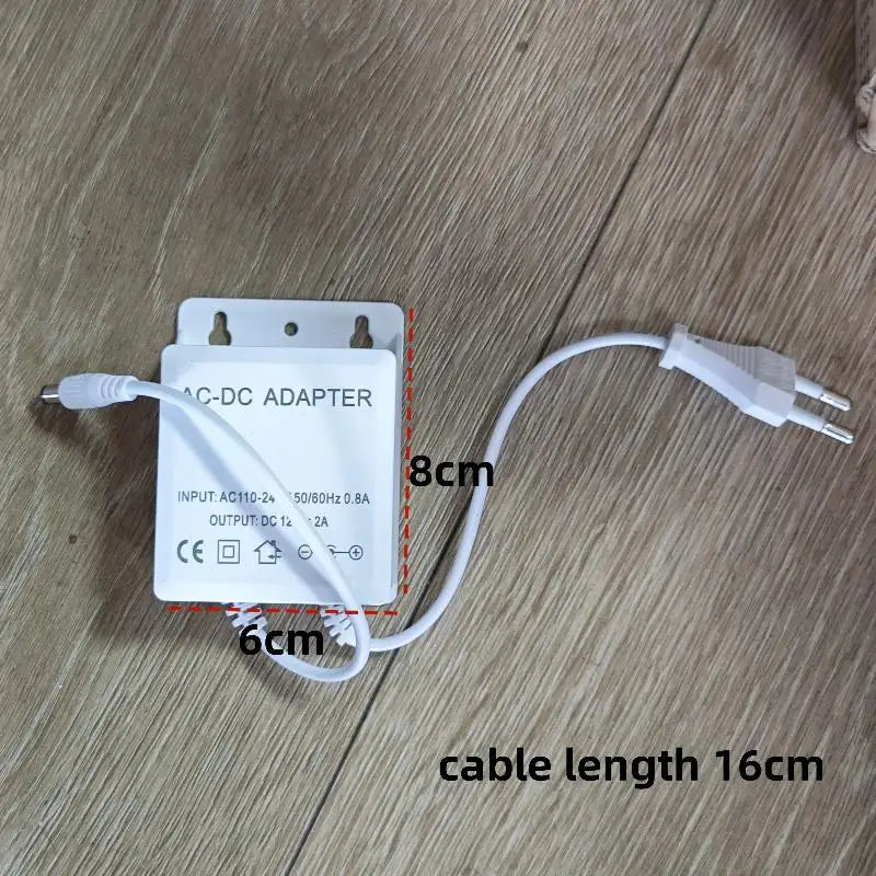 DC 12V 2A Waterproof EU Plug Power Adapter for CCTV & NVR