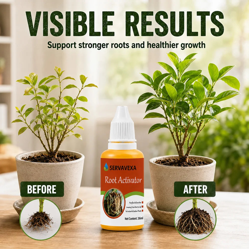 SERLAVEXA Plant Root Stimulator Liquid Nutrient Growth Enhancer for Cuttings Propagation Flower Transplanting Bonsai Care 36ml Zpaxo