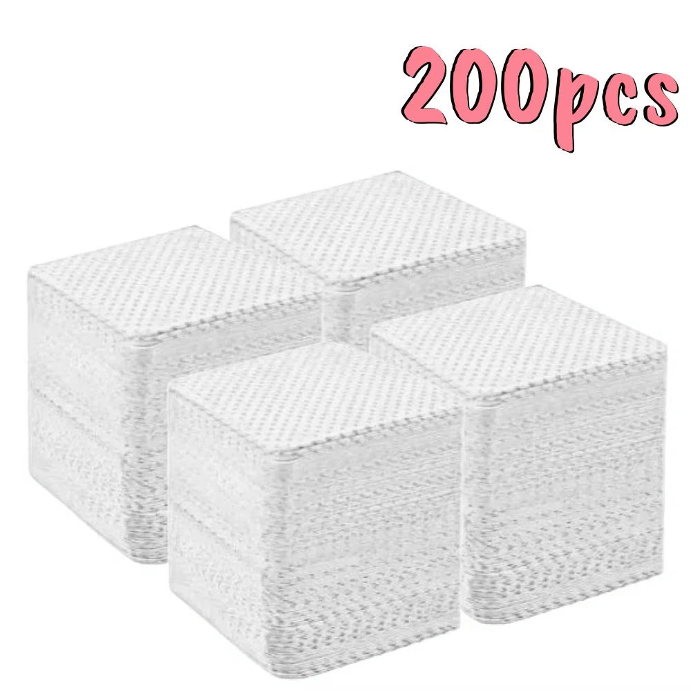 20-600pcs Lint-Free Nail Wipes Gel Cleansing Tissues Aluminum-Free Nail Polish Remover Pads for Nail Beauty Cleaning Care Tool Zpaxo 200pcs White Wipes
