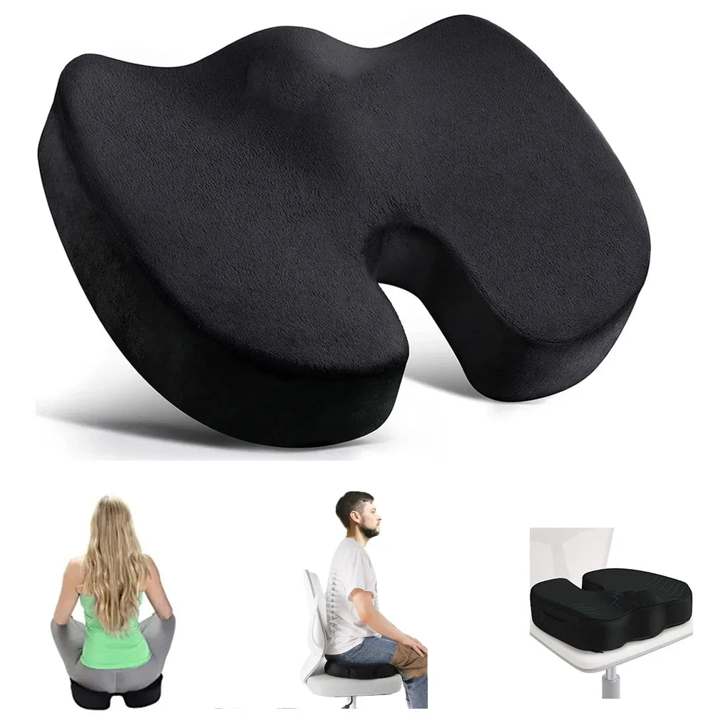 U-Shape Memory Foam Seat Cushion | Coccyx & Tailbone Pain Relief Ergonomic Seat Cushion Zpaxo