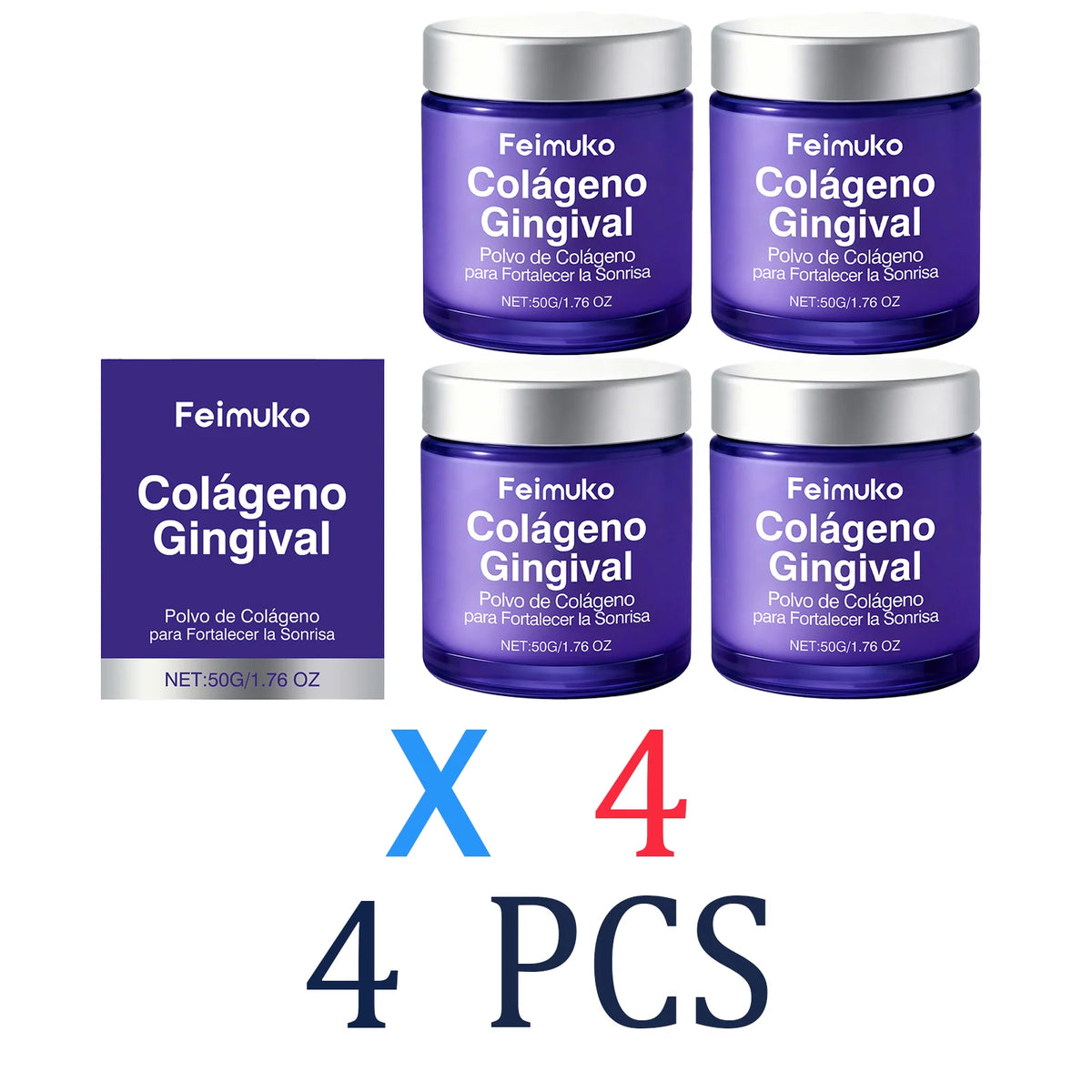 Collagen Fresh Breath Powder Brightening Tooth Care Polish Mild Cleaning Collagen Toothpaste Alternative Daily Gel for Women 50g Zpaxo 4 Pcs