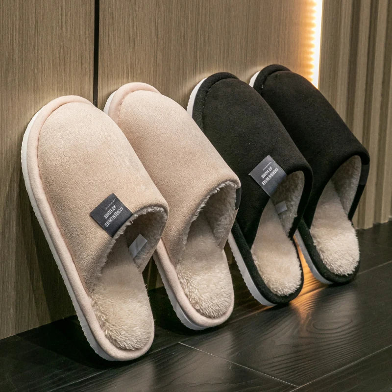Trend Winter Couple Indoor Non-slip Men Women Flip Flops Warm
