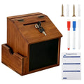 Wooden Suggestion Box Private Wall Mounted Lockable Storage Money Donation Comment Box for Cafe School Office Restaurants Bar Zpaxo A China Mainland