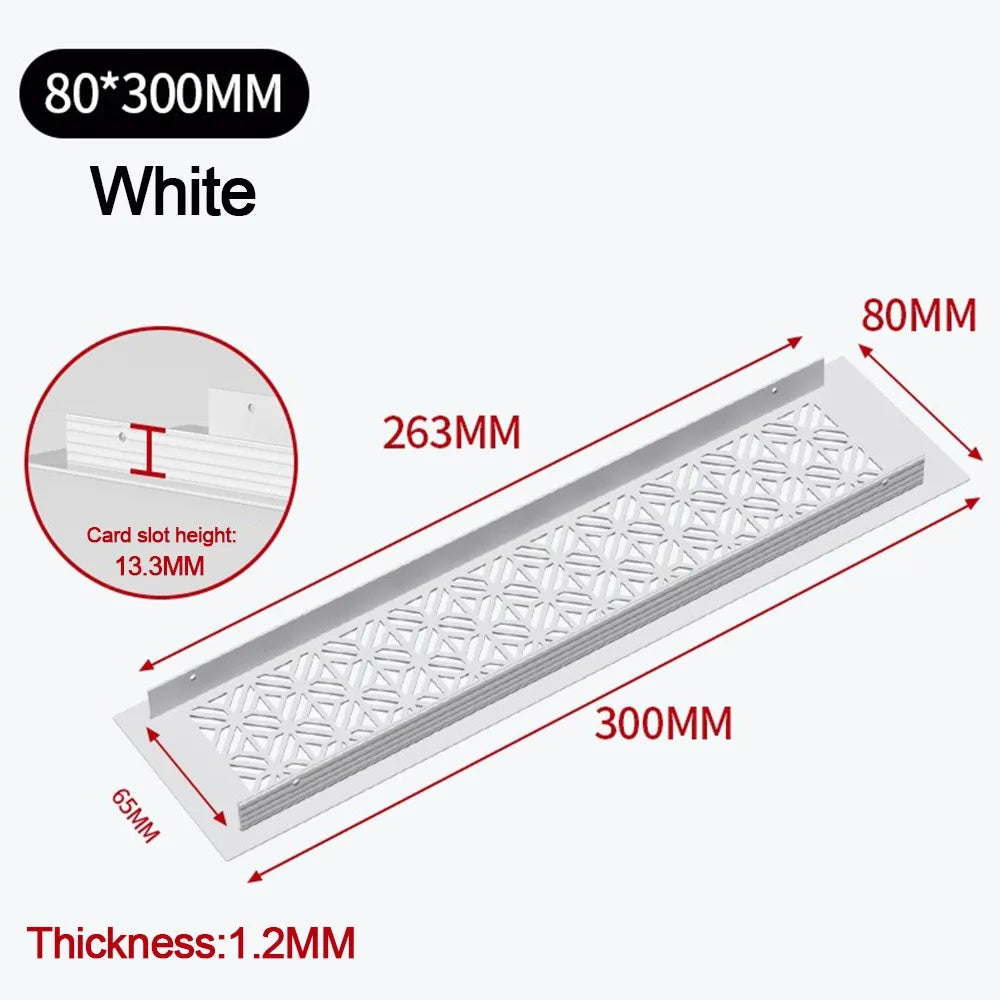 Aluminum Alloy Louver Air Vent Grille Cover 50/80mm Air Vent Grille Cover Zpaxo white-30cm