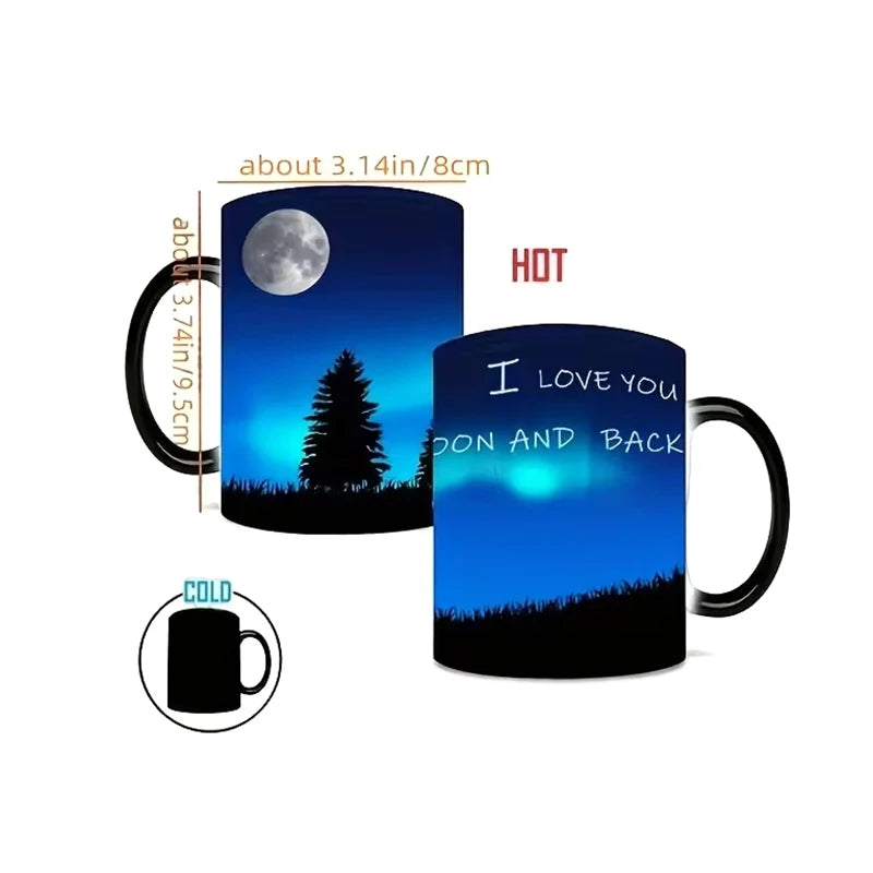 Aurora Borealis Temperature Sensing Mug Color-changing Ceramic Coffee Zpaxo