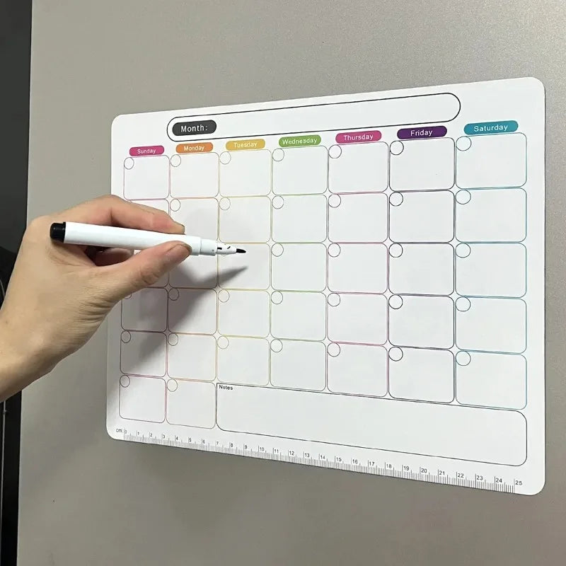 Refrigerator Magnet Monthly Weekly Planner Magnetic Calendar Sticker