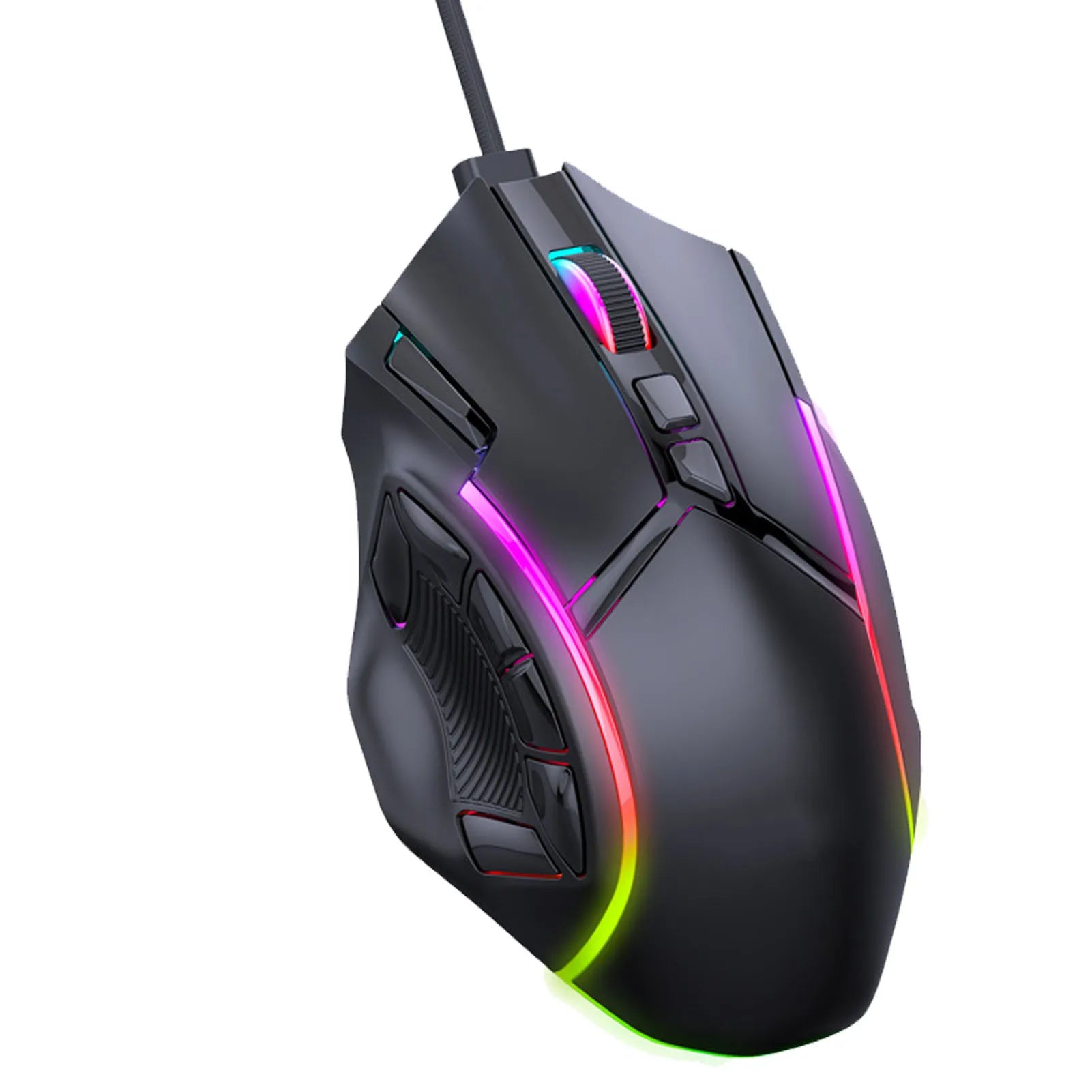 Gaming Mouse RGB Wired Mouse 12800DPI 12 Keys Macro Definition Photoelectric Working Method Computer Replacement Accessories Zpaxo Default Title
