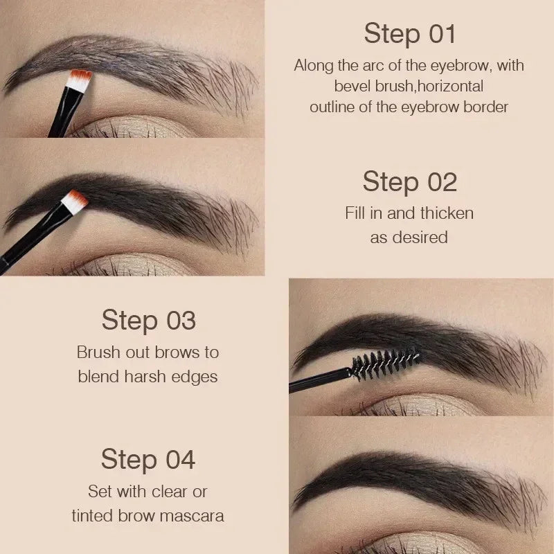 Natural 6 Colors Liquid Dyeing Eyebrow Cream Waterproof Durable Brown