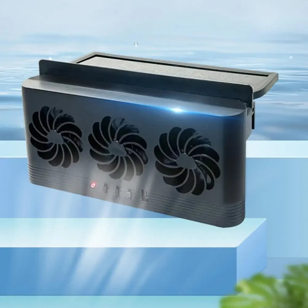 Solar Powered Car Fan USB Charging Window Ventilation Exhaust Cooler Zpaxo