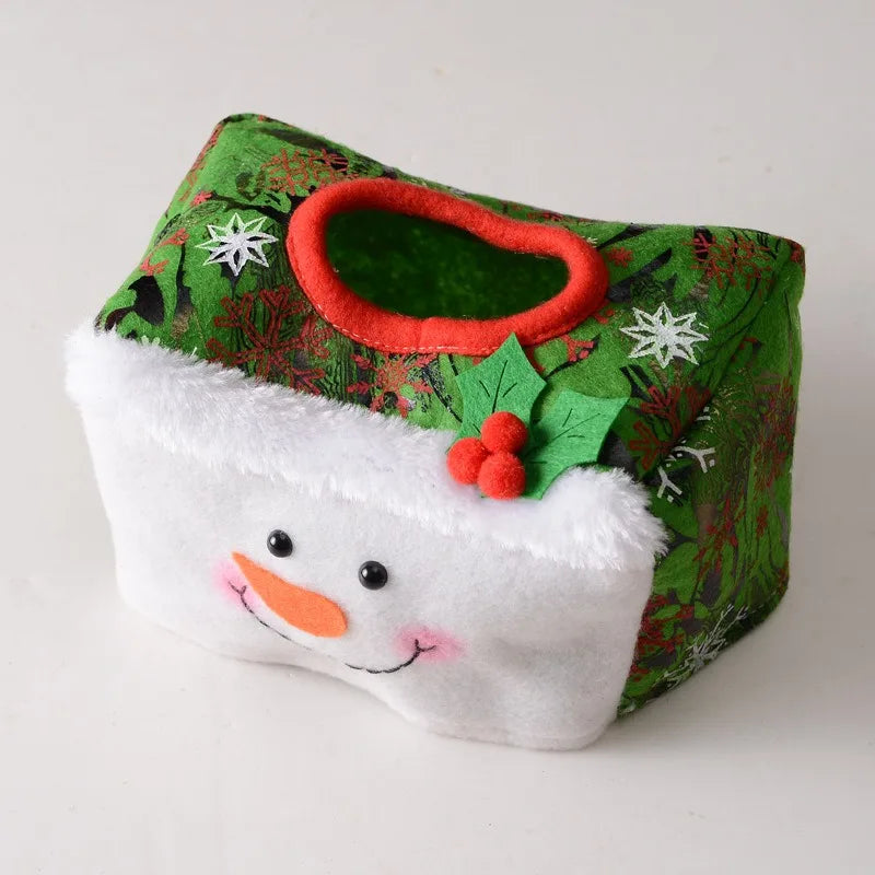 Christmas Tissue Paper Holder – Festive Tabletop Ornament Decor Christmas Tabletop Decor Zpaxo