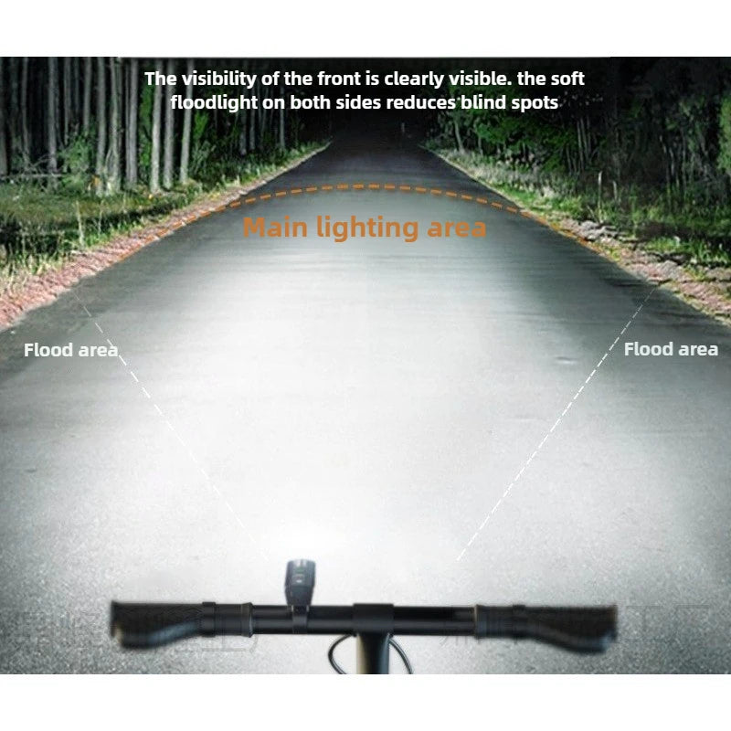 Bicycle Headlights Super Bright Riding Equipment Mountain Bike Road Lights Night Long Endurance Bike Lights Riding Equipment Zpaxo