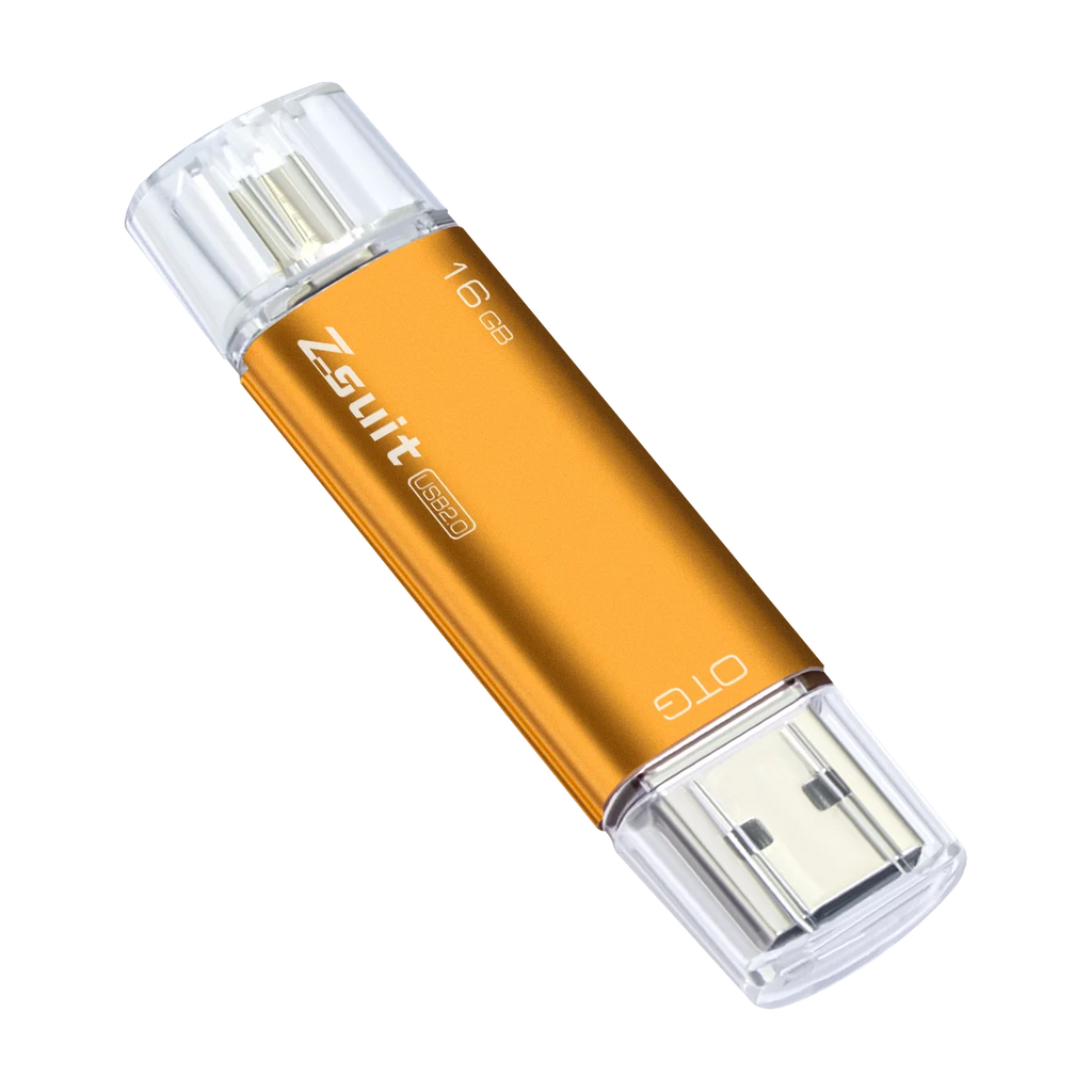 ZSUIT USB Flash Drive 2in 1 type-c Pen Drive 128GB 64GB 32GB 16G USB Stick 2.0 Mobile Pen Drive Metal U Disk Free Logo Pendrive Zpaxo 32GB-type- c-10pcs Gold