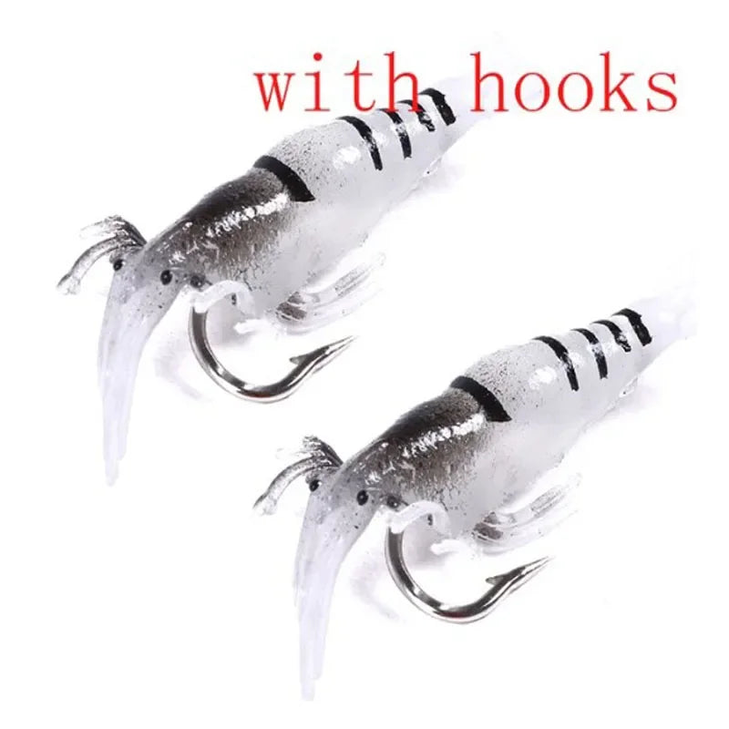 Silicone Soft Shrimp Fishing Lure with Hooks – Carp & Bass