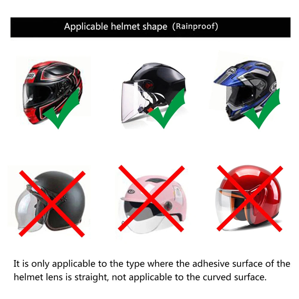 Universal Helmet Lens MT Helmets Anti Rain Clear Motorcycle Film Zpaxo