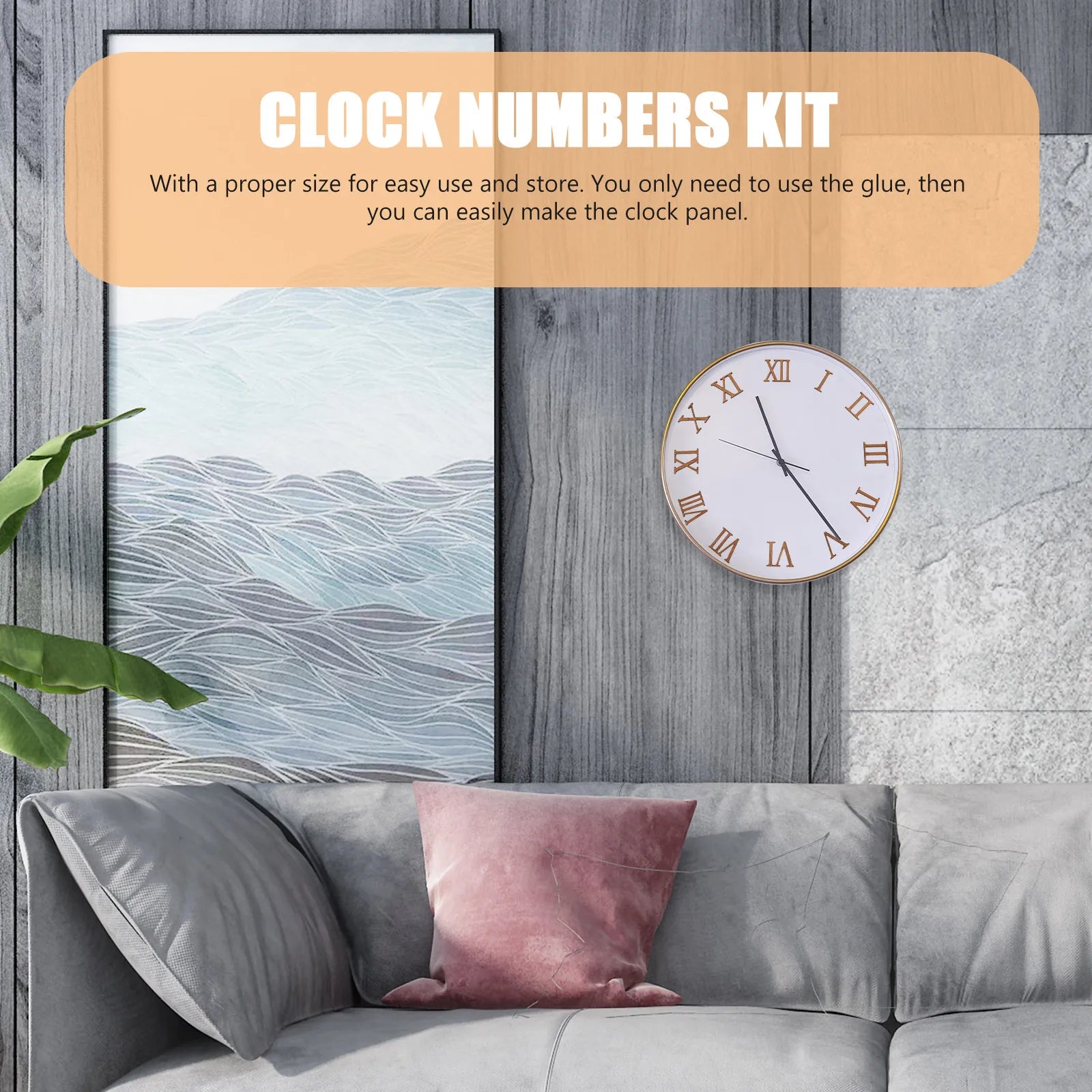 Clock Accessories Black Roman Numeral Wall Number Hardware Numbers
