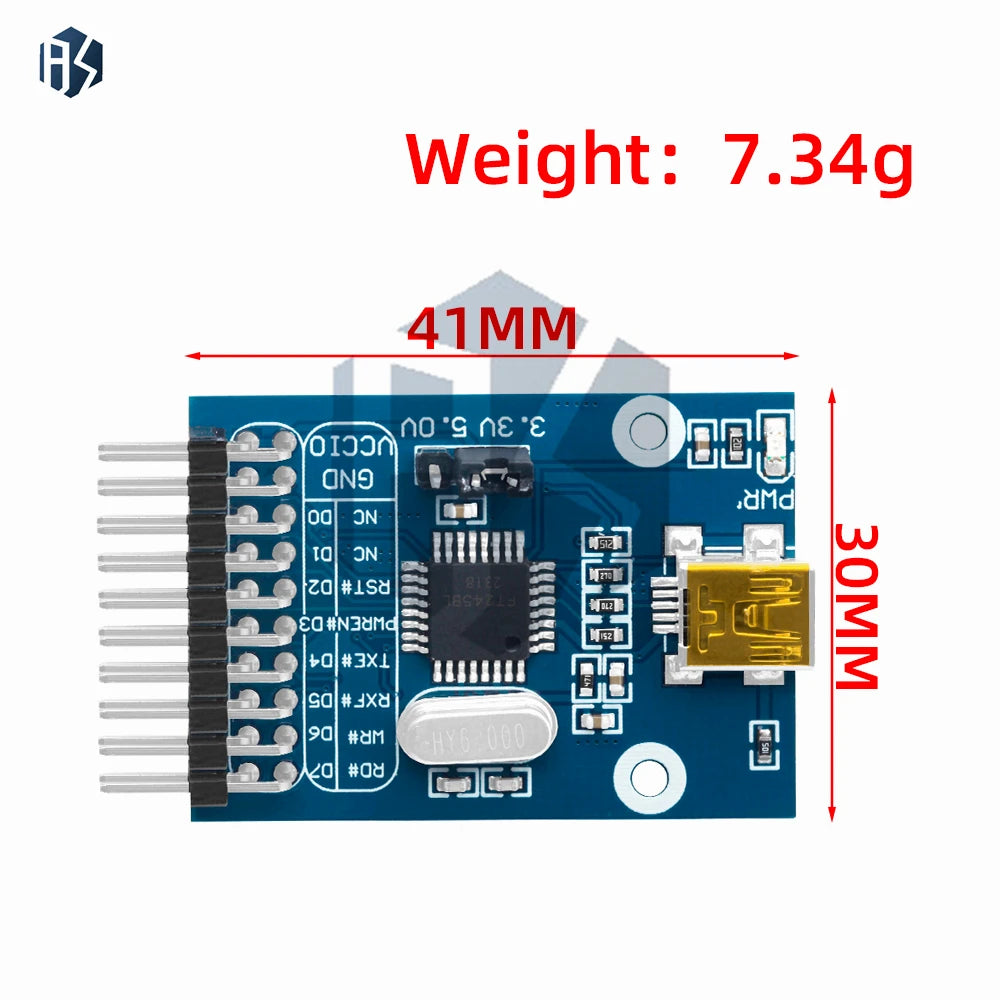 New FIFO USB-to-Parallel Module: FT245R/FT245RL Communication Development Board for Arduino Compatible Zpaxo