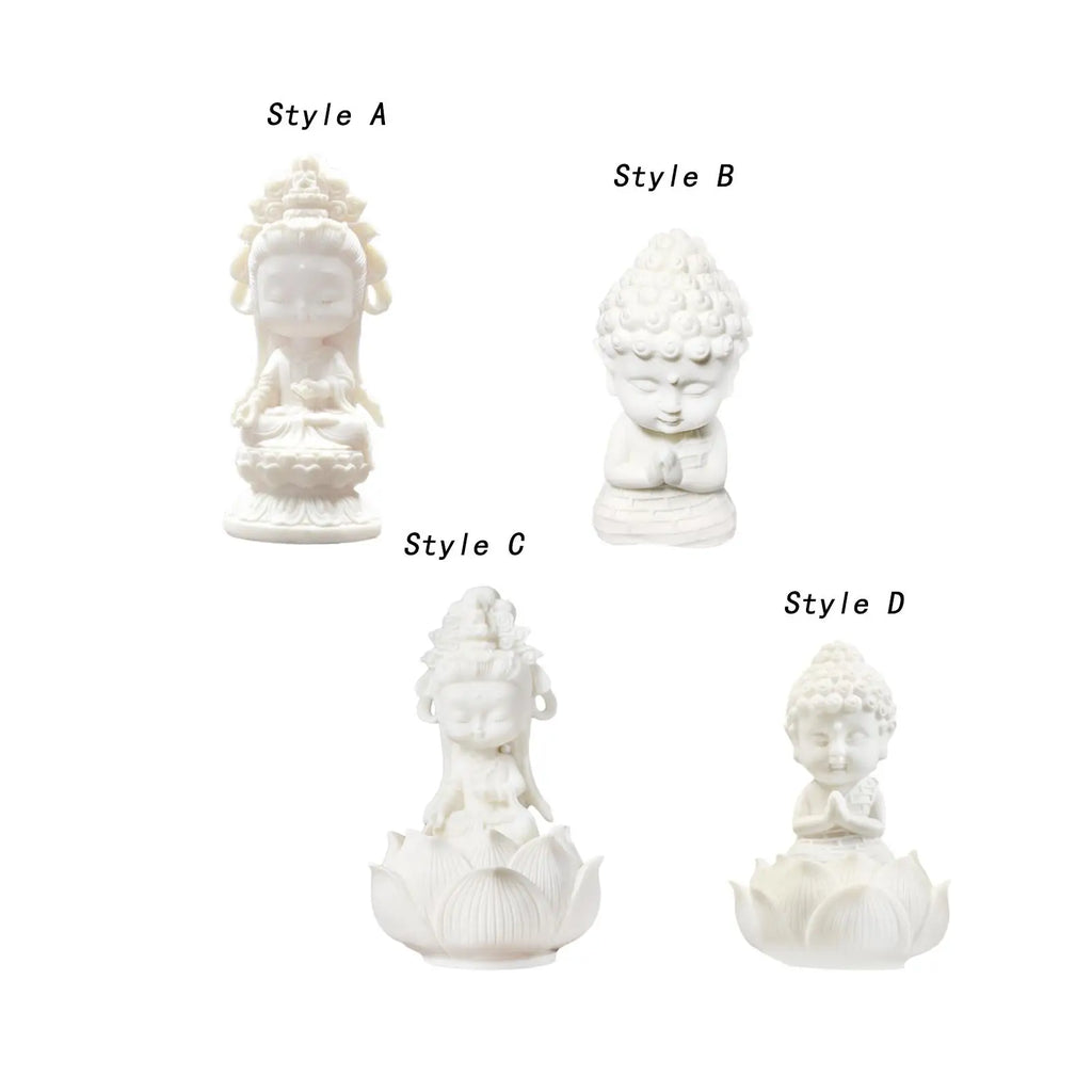 Meditating Buddhist Figure Statue – Car Dashboard & Home Decor Decorative Figurine Zpaxo