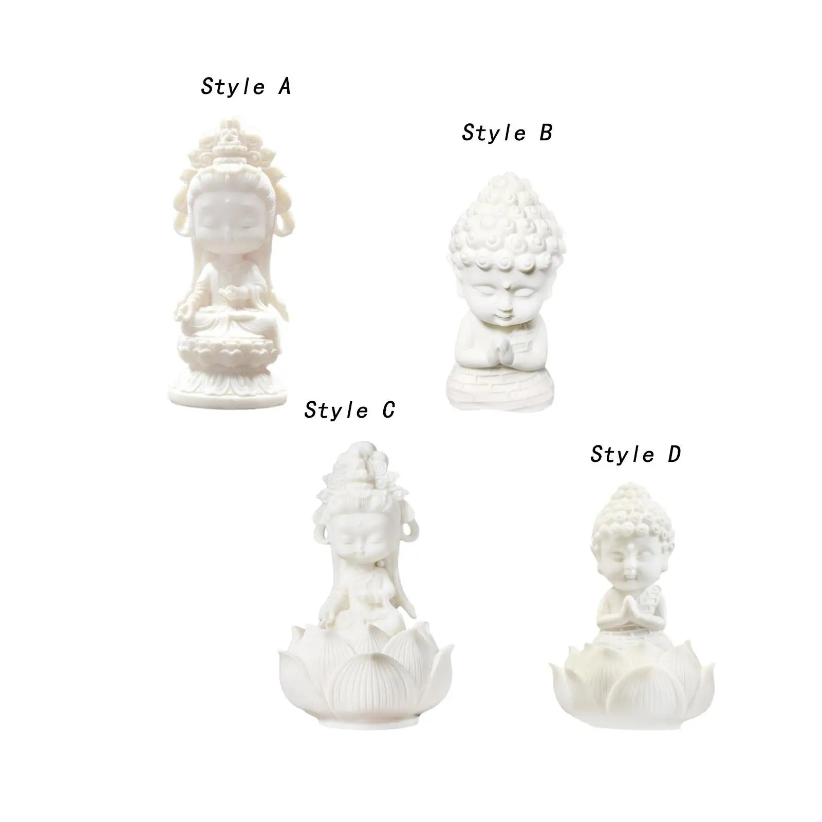 Meditating Buddhist Figure Statue – Car Dashboard & Home Decor Decorative Figurine Zpaxo