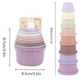 8Pcs Stacking Cups Toys for Rabbits Chinchillas Guinea Pigs Multi-Colored Reusable Plastic Nesting Toys Stacking Cups Set Zpaxo 8Pcs