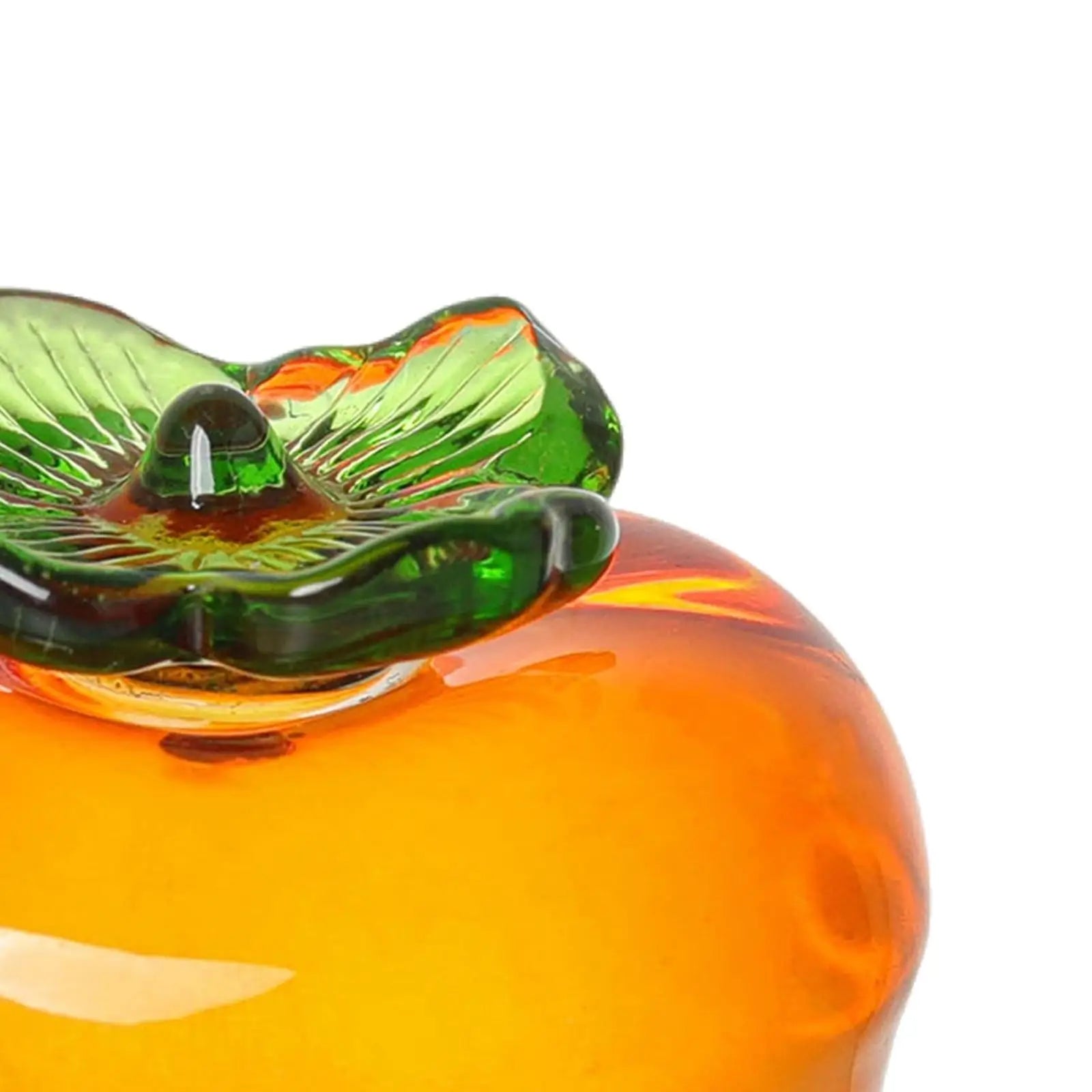 Glass Fruit Figurine Fruit Ornament Paperweight Cute Crafts Miniature Crystal Statue for Desktop Car Home Office Decoration Zpaxo
