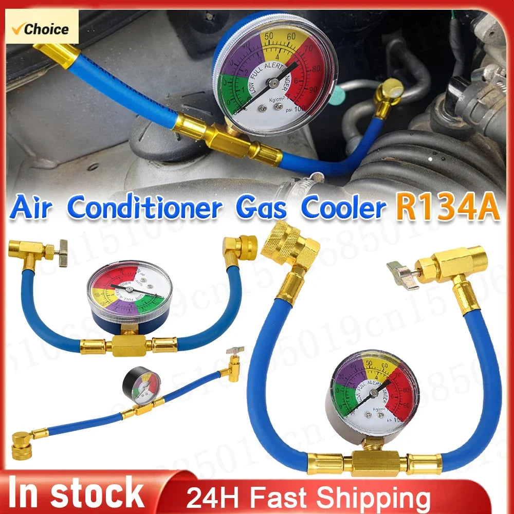 R134A Air Conditioner Gas Cooler Pressure Gauge Refrigerant Refill Zpaxo
