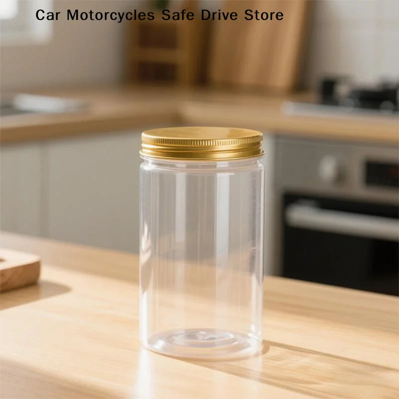 CMAluminum Lid Sealed Jar PET Plastic Food Grade Storage Transparent