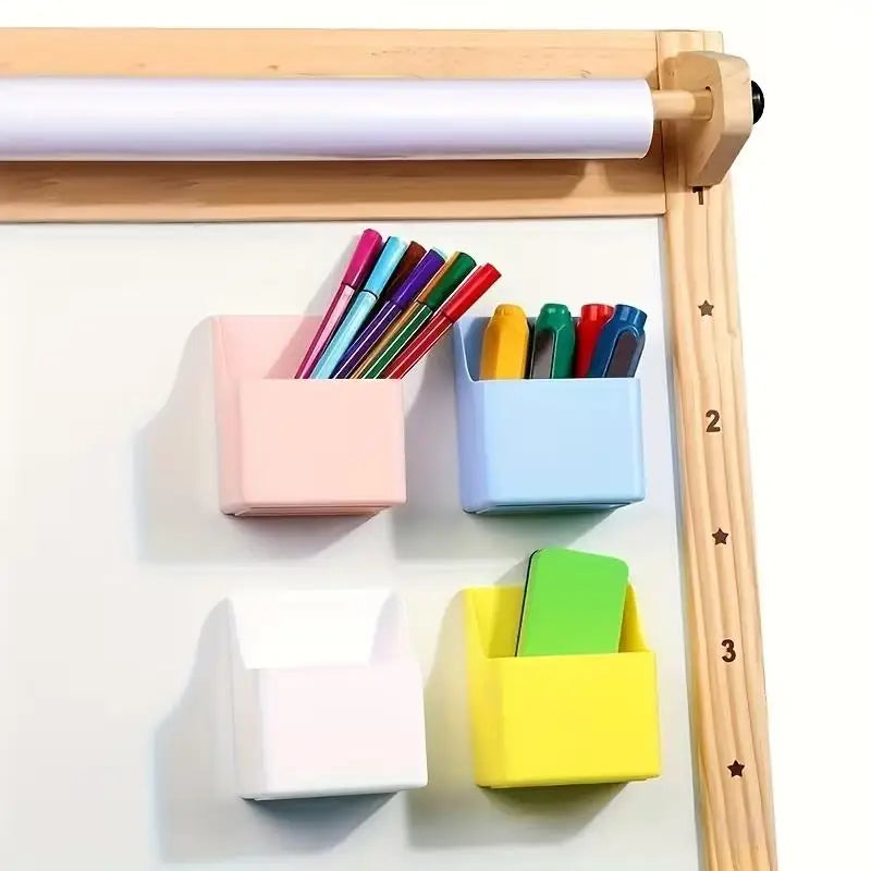 2pcs Large Magnetic Whiteboard Pen Holder – Wall Mount, Multi-Compartment for Teachers, Office & Home Zpaxo