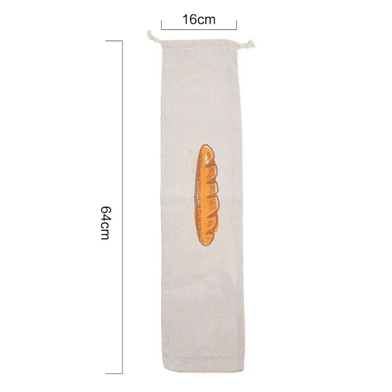 Linen Bread Bags Reusable Drawstring Large Washable Storage Food Accessories Home Unbleached Kitchen Organizer Zpaxo A