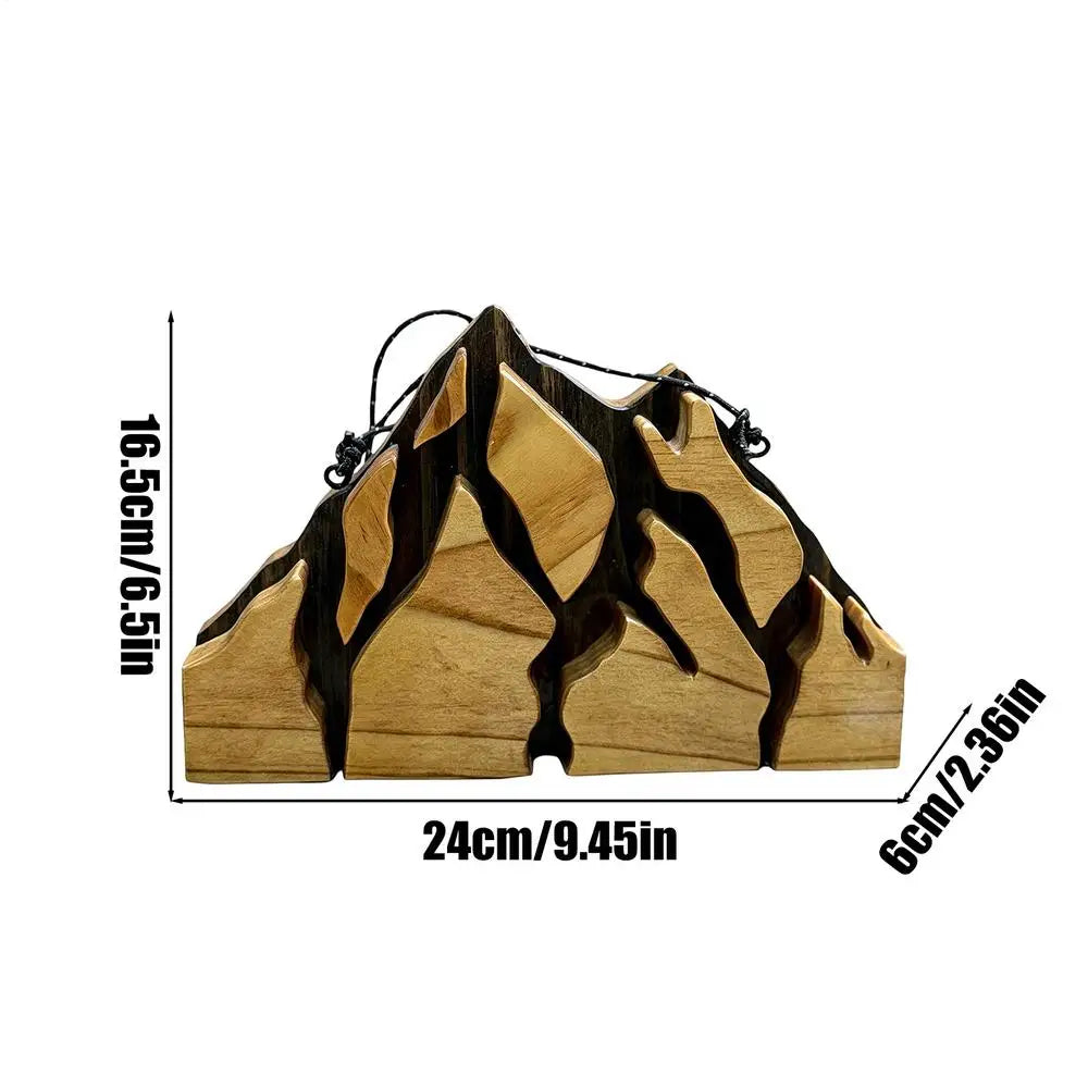 Mountain Key Holder Wood Home Decoration Decorative Wall Key Holder for Homeowners Renters Students Home Apartment Dorm Living Zpaxo A China Mainland