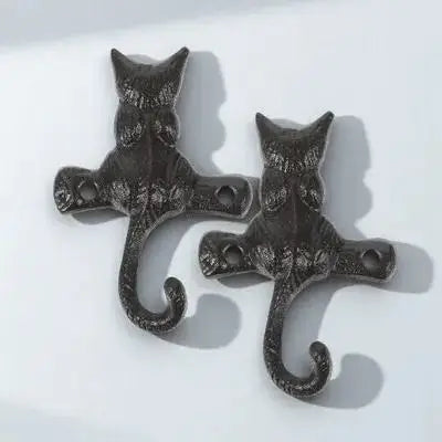 Classical Cat Wall Hooks Stylish Iron Decorative Hook Mounted Coat