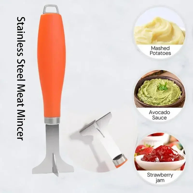 Meat Chopper – Non-Slip Stainless Steel Ground Beef Tool Meat Chopper Tool Zpaxo