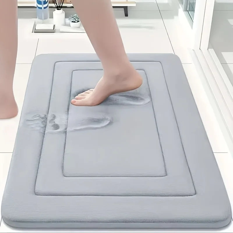 Plush Water-absorbent Soft Floor Mat/Suitable for Multiple Scenarios/Including Bathrooms, Bedrooms, and Living Rooms Zpaxo As shown 400mm x 600mm