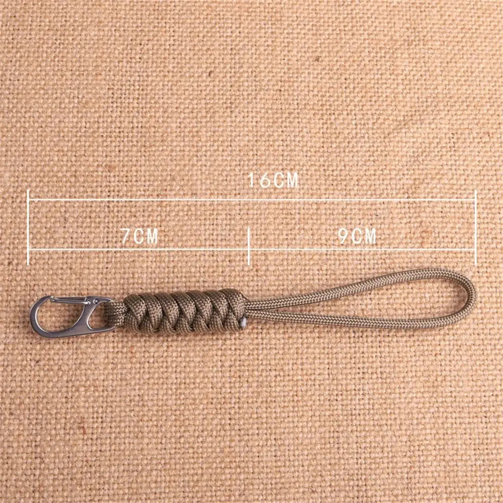 Anti-lost Handmade Paracord Keychain Braided Woven Snake Knot Keychain Outdoor Umbrella Rope Keyring Zpaxo